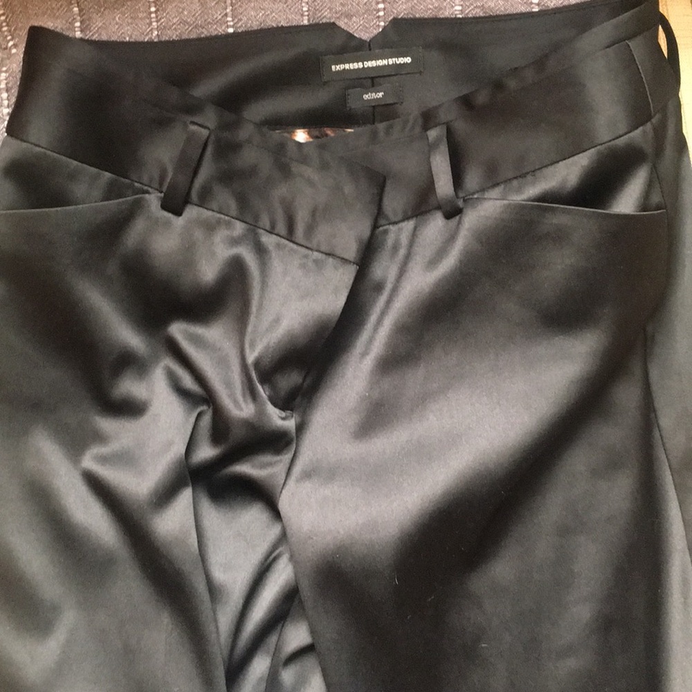 silky black pants , Express work pants